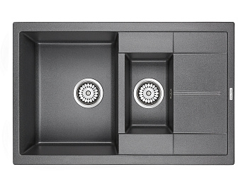 Кухонная мойка Paulmark FLUGEN 60/1,5 PM237850-DG 78х50 цвет графит